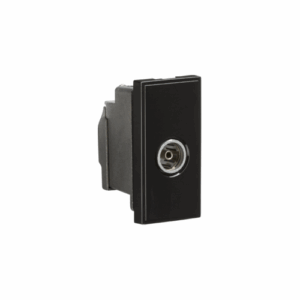 Knightsbridge Screened TV Outlet 25 x 50mm - Black