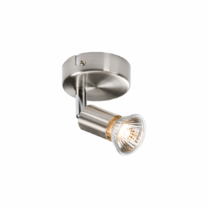 Knightsbridge 230V GU10 Single Spotlight - Brushed Chrome