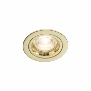 Knightsbridge IP20 230V GU10 Brass Recessed Fixed Twist & Lock Downlight