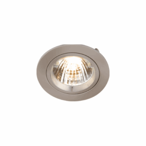 Knightsbridge IP20 230V GU10 Brushed Chrome Recessed Fixed Twist & Lock Downlight