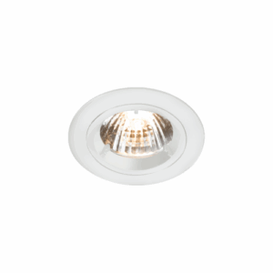 Knightsbridge IP20 230V GU10 Gloss White Recessed Fixed Twist & Lock Downlight