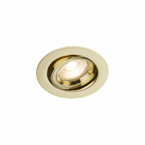Knightsbridge IP20 230V GU10 Brass Recessed Tilt Twist & Lock Downlight