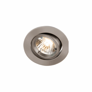 Knightsbridge IP20 230V GU10 Brushed Chrome Recessed Tilt Twist & Lock Downlight