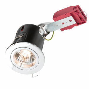 Knightsbridge 230V 50W Fixed GU10 IC Fire-Rated Downlight in Chrome