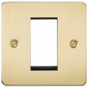 Knightsbridge 1G Modular Faceplate - Brushed Brass