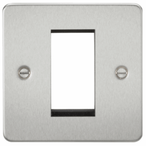 Knightsbridge 1G Modular Faceplate - Brushed Chrome