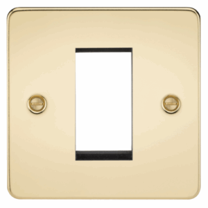 Knightsbridge 1G Modular Faceplate - Polished Brass