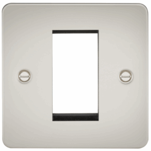 Knightsbridge 1G Modular Faceplate - Pearl
