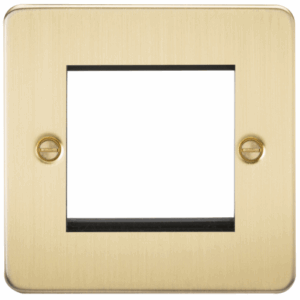 Knightsbridge 2G Modular Faceplate - Brushed Brass