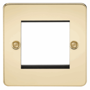 Knightsbridge 2G Modular Faceplate - Polished Brass