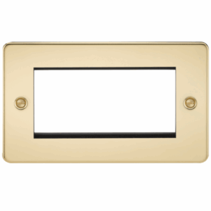 Knightsbridge 4G Modular Faceplate - Polished Brass