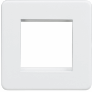 Knightsbridge Screwless 2G Modular Faceplate Matt White