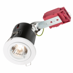 Knightsbridge 230V 50W Fixed GU10 IC Fire-Rated Downlight in White