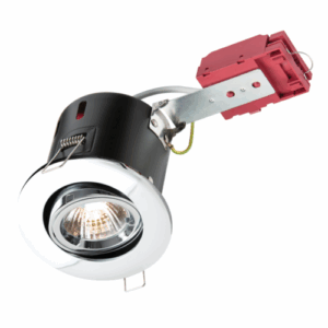Knightsbridge 230V IP20 50W GU10 IC Fire-Rated Tilt Downlight Chrome