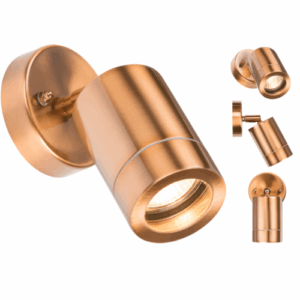 Knightsbridge 230V IP65 GU10 35W Adjustable Wall Light - Copper Colour