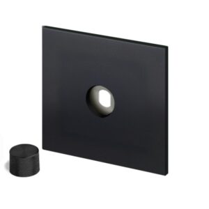 Retrotouch Aura Dimmer Plate 1G?with Black Knob - Matt Black