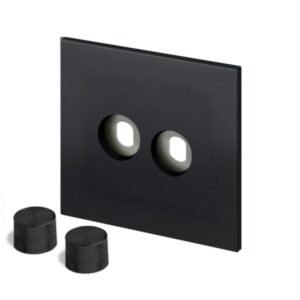 Retrotouch Aura Dimmer Plate 2G?with Black Knob - Matt Black