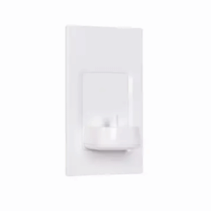 Proofvision In-Wall Single Electric Toothbrush Charger in White with White Faceplate
