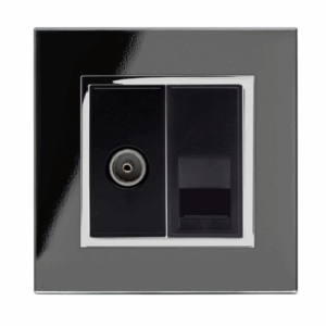 Retrotouch Crystal Tv/master Socket (Black PG)