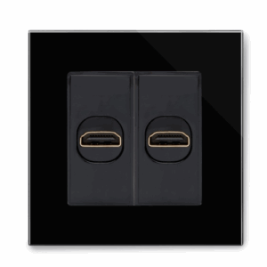 Retrotouch Crystal Dual Hdmi Socket (Black PG)