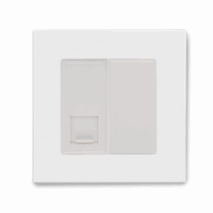 Retrotouch Crystal Single CAT6e Socket (White PG)
