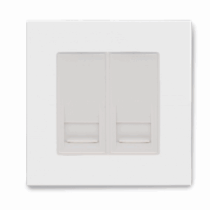 Retrotouch Crystal Dual Bt Slave Telephone Socket (White)