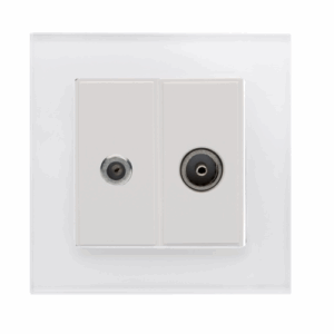 Retrotouch Crystal Satellite / Tv Socket (White)
