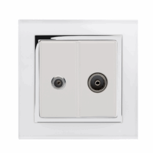 Retrotouch Crystal Satellite / Tv Socket (White)
