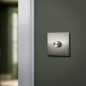 Retrotouch Aura Single Dimmer Switch - Brushed Nickel With Black Knob