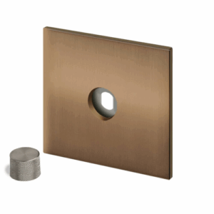Retrotouch Aura Dimmer Plate 2G?with Black Knobs - Brushed Bronze