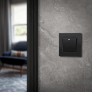 Retrotouch Aura Single Intermediate Switch- Matt Black