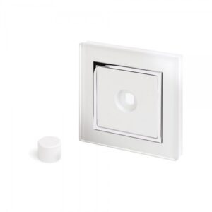 Retrotouch Crystal CT 1 Gang LED Dimmer Plate White