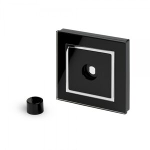 Retrotouch Crystal CT 1 Gang LED Dimmer Plate Black