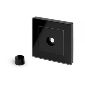 Retrotouch Crystal PG 1 Gang LED Dimmer Plate Black