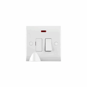 Saxby Electrical Curved Edge 13a Switched Fused Spur Unit With Flex Outlet And Neon