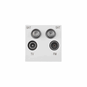 Saxby Electrical Euro Module Quadplex Tv/sat1/sat2/dab Module - White