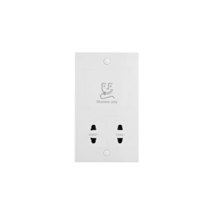 Saxby Electrical Square Edge Dual Voltage Shaver Socket