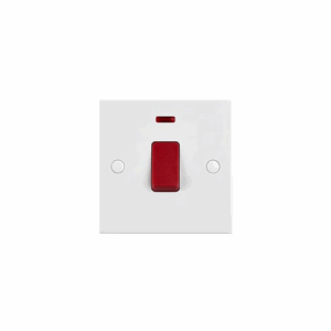Saxby Electrical Square Edge 45a 1g Dp Switch With Neon