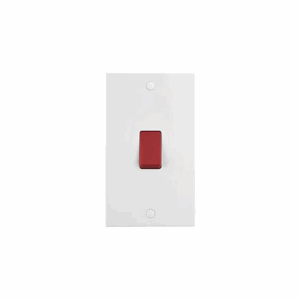Saxby Electrical Square Edge 45a Large Plate Dp Switch