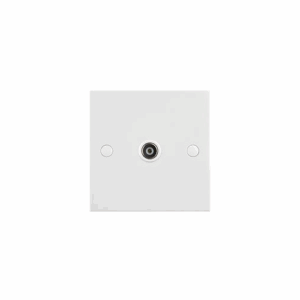 Saxby Electrical Square Edge Coax Tv Socket (non Isolated)