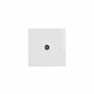 Saxby Electrical Square Edge Coax Tv Socket (isolated)