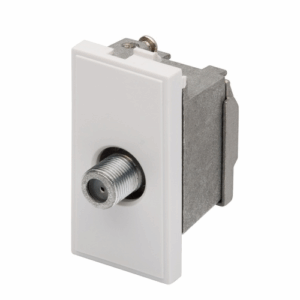 Retrotouch SAT F-Connector Outlet Module 25 x 50mm (White)