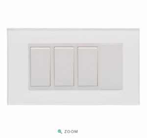 Retrotouch Crystal PG 3 Gang (3x 2Way/1x Blank) Double Plate White