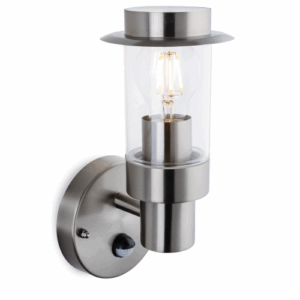 Firstlight Darwin Wall Light with PIR Stainless Steel