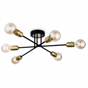 Firstlight Trident Flush Ceiling Fitting Black
