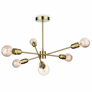 Firstlight Trident Semi Flush Ceiling Fitting Brushed Brass