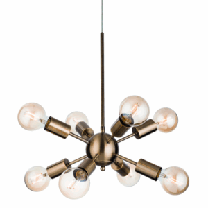 Firstlight Alfa 8 Light Fitting Antique Brass