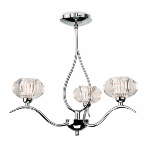 Firstlight Lisbon 3 Light Flush Ceiling Fitting Chrome