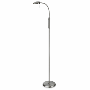 Firstlight Milan LED Floor Lamp Brushed Steel