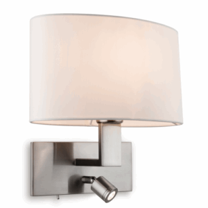 Firstlight Webster 2 Light Wall Brushed Steel